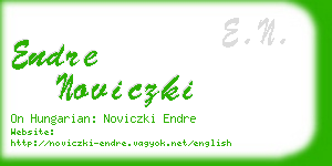 endre noviczki business card